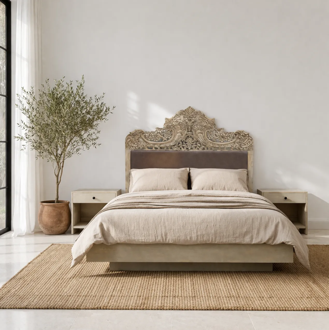 Samar - Vintage Mangohouten Bedframe