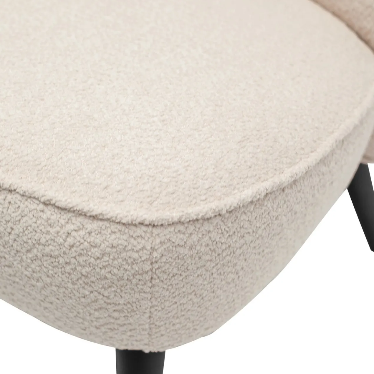 Sara fauteuil boucle creme