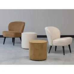 Sara fauteuil boucle creme
