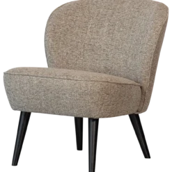Sara fauteuil geweven stof naturel melange