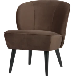 Sara fauteuil velvet donkerbruin [fsc]