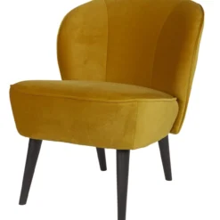 Sara fauteuil velvet oker