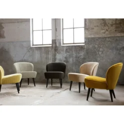 Sara fauteuil velvet oker