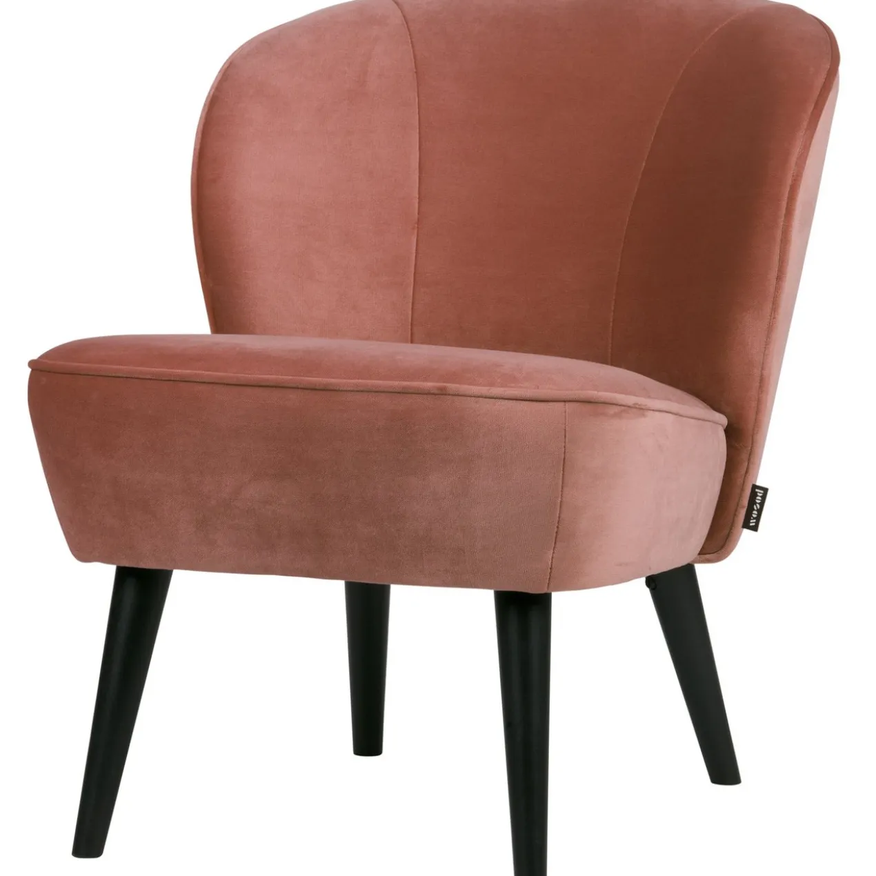 Sara fauteuil velvet oud roze