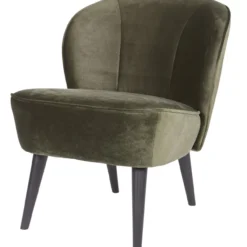 Sara fauteuil velvet warm groen
