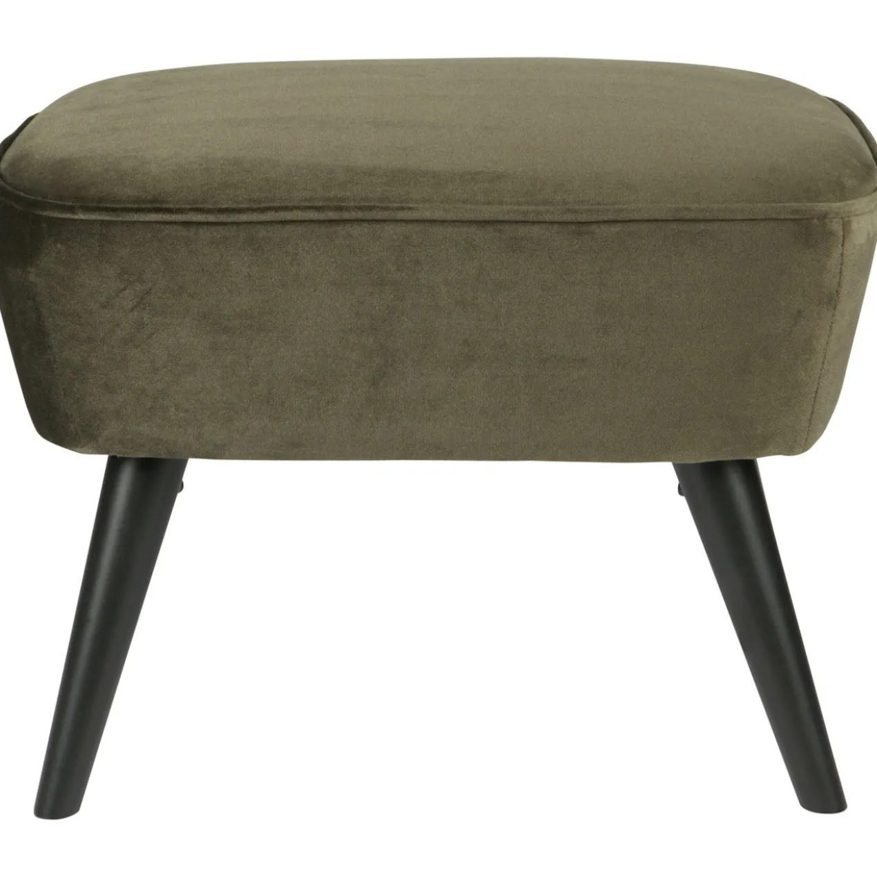 Sara hocker op poten velvet warm groen