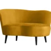 Sara lounge fauteuil links velvet oker