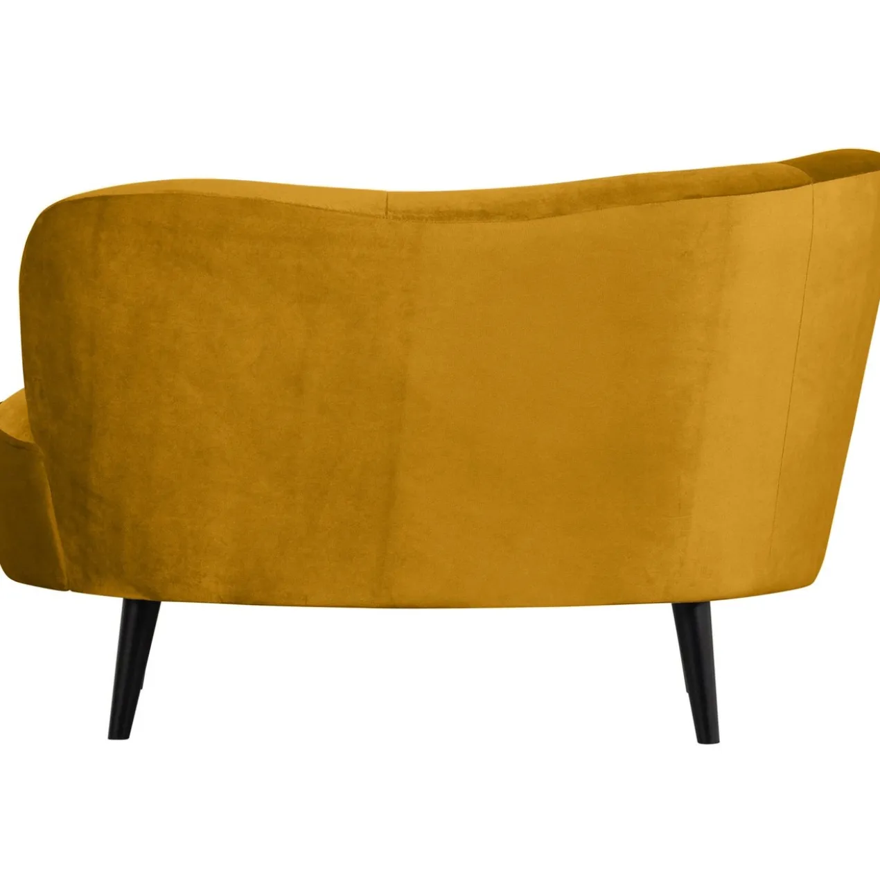 Sara lounge fauteuil links velvet oker