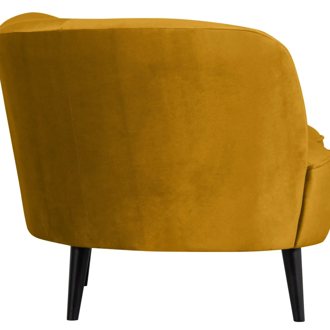 Sara lounge fauteuil links velvet oker