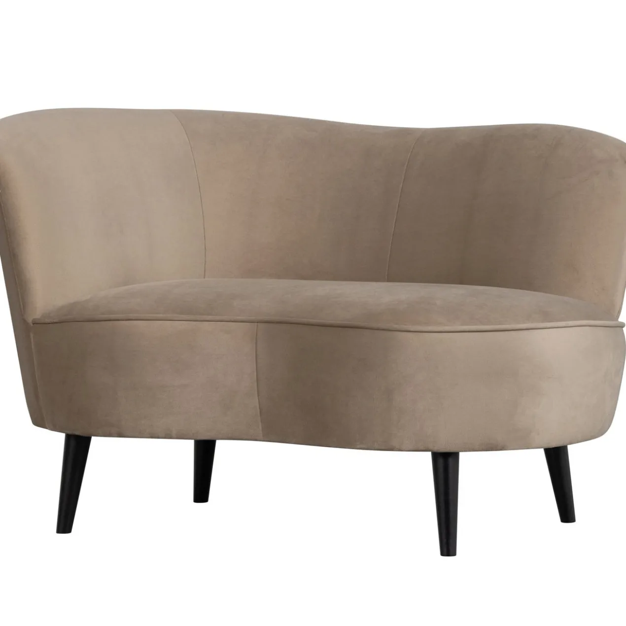 Sara lounge fauteuil links velvet khaki