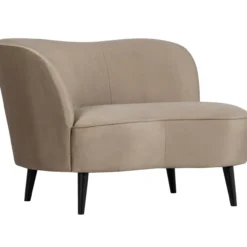 Sara lounge fauteuil links velvet khaki