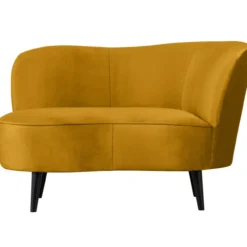 Sara lounge fauteuil rechts velvet oker