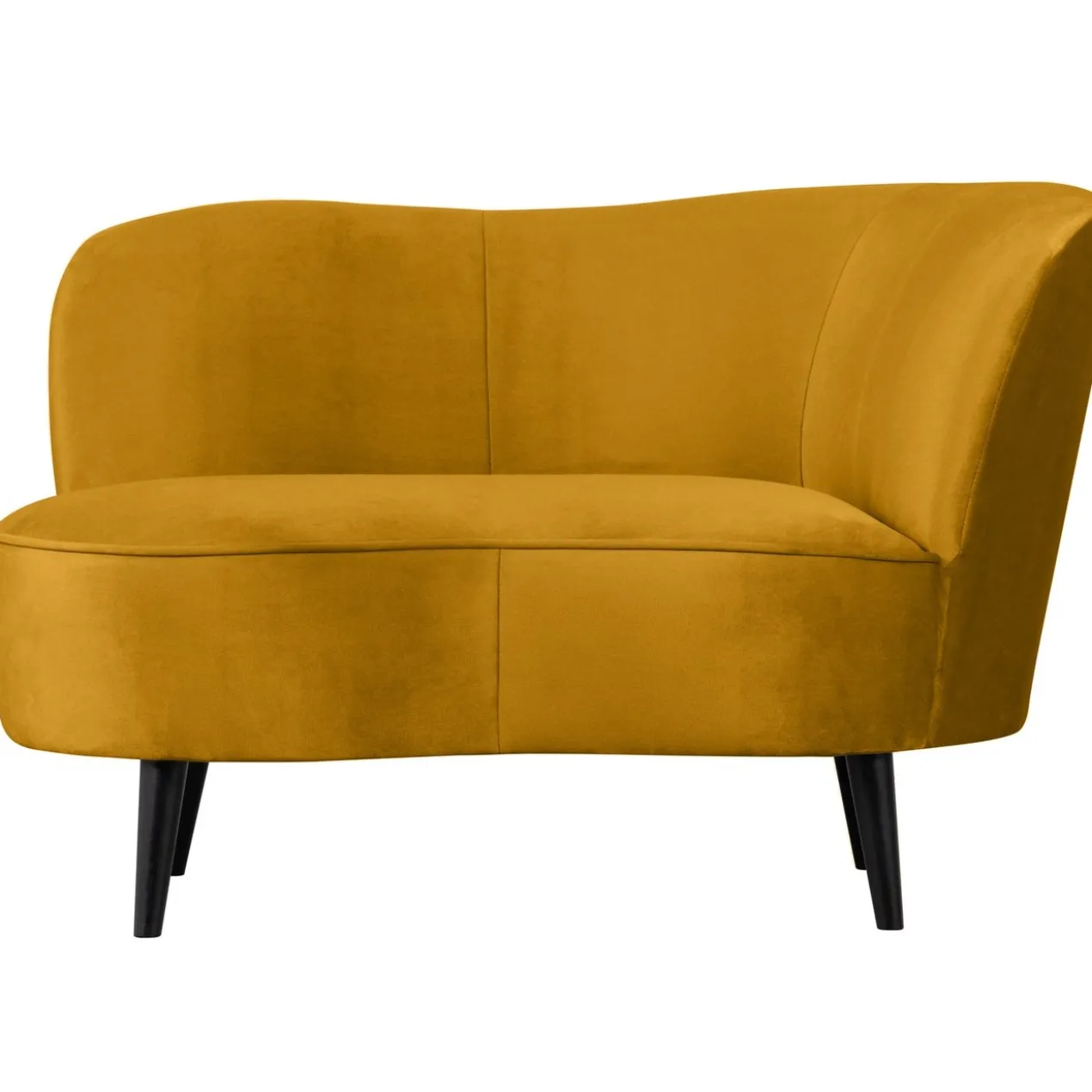 Sara lounge fauteuil rechts velvet oker