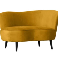 Sara lounge fauteuil rechts velvet oker
