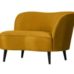 Sara lounge fauteuil rechts velvet oker