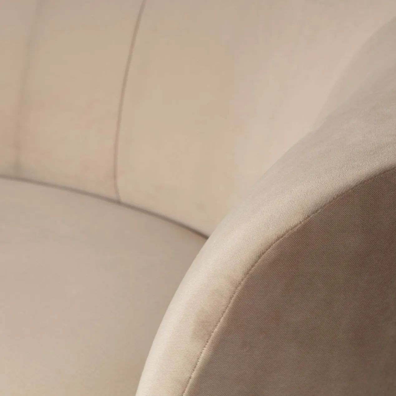 Sara lounge fauteuil rechts velvet khaki