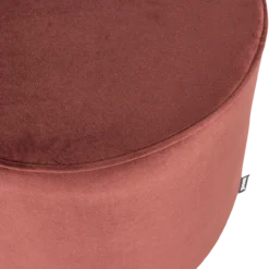 Sara poef hoog 46xo46 cm velvet bordeauxrood [fsc]