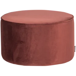 Sara poef laag 36xo60 cm velvet bordeauxrood [fsc]