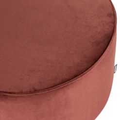 Sara poef laag 36xo60 cm velvet bordeauxrood [fsc]