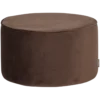 Sara poef laag 36xo60 cm velvet donkerbruin [fsc]