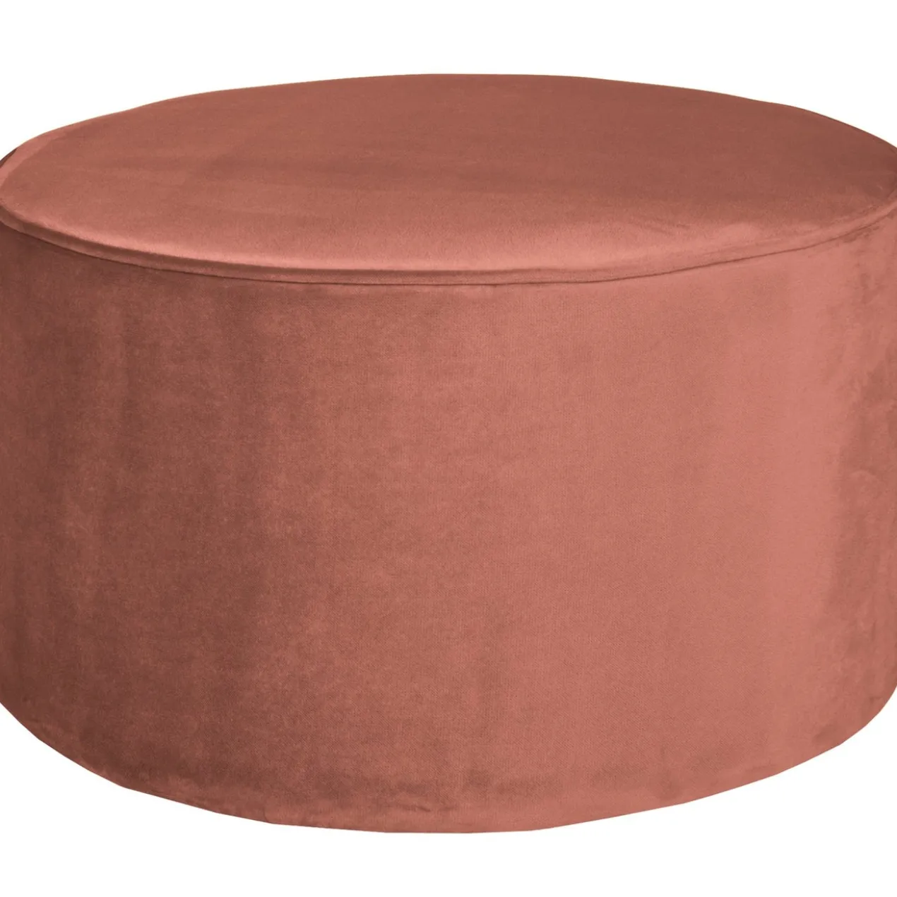 Sara poef laag 36xo60 cm velvet oudroze