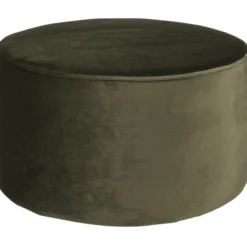 Sara poef laag 36xo60 cm velvet warmgroen