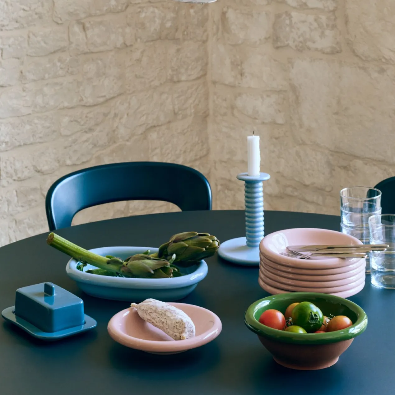 Schaal Barro pink - set van 2