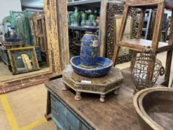 Schaal hout blauw uniek