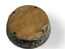 Schaal hout zwart uniek