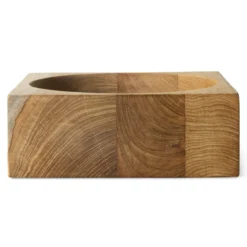 Schaal Teak cube bowl M