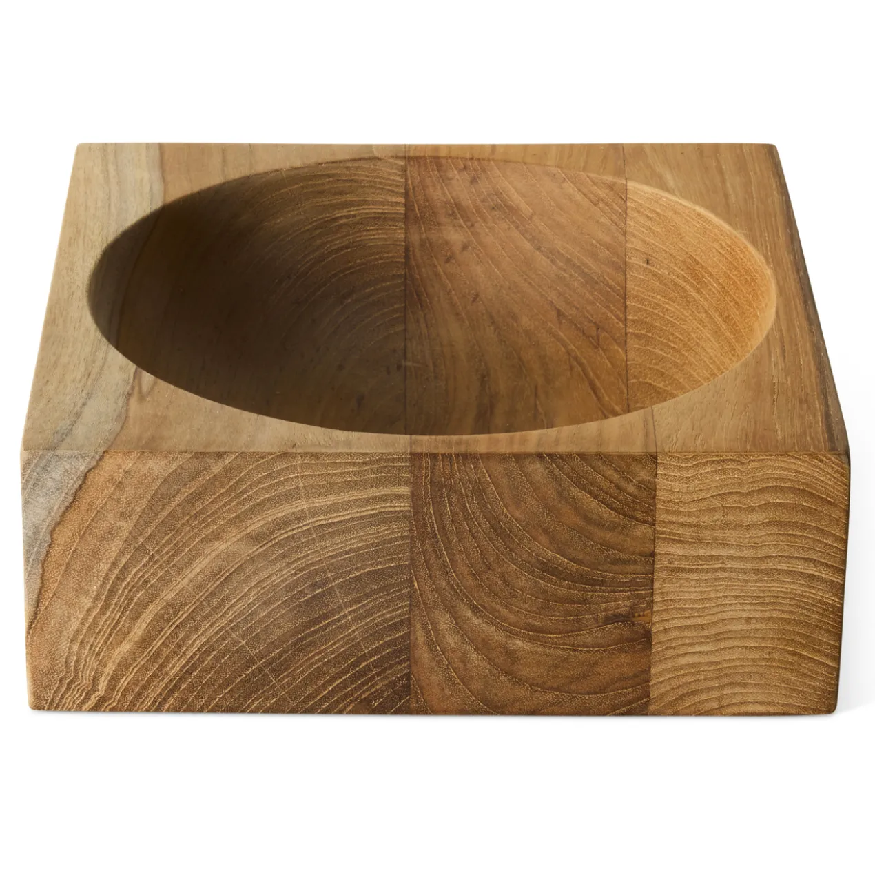 Schaal Teak cube bowl M