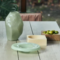 Schaal Teak cube bowl M