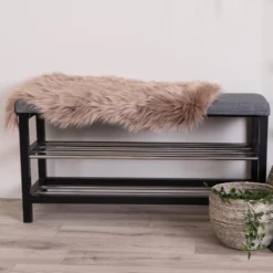 Schapenvacht Benthe polyester Bruin