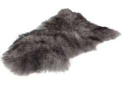 Schapenvacht icelandic melange grey longhair 100x65 cm