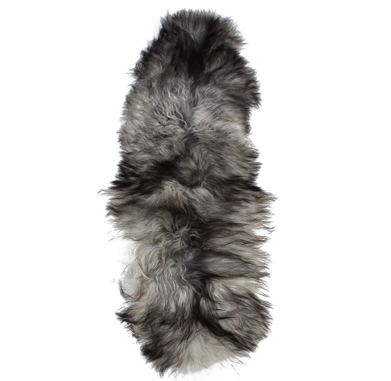 Schapenvacht icelandic natural grey 210×80 cm