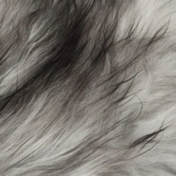 Schapenvacht icelandic natural grey 210×80 cm