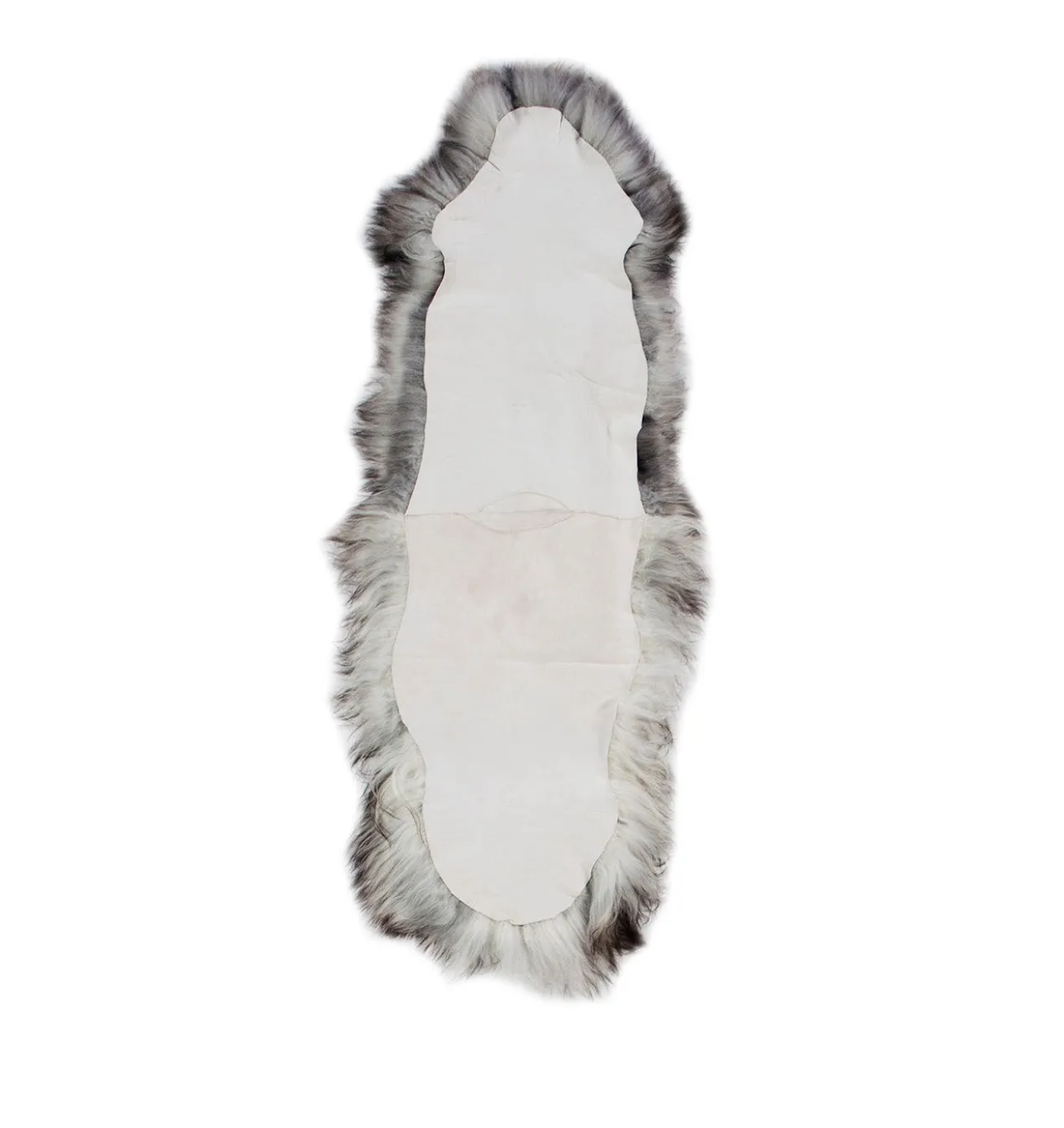 Schapenvacht icelandic natural grey 210×80 cm