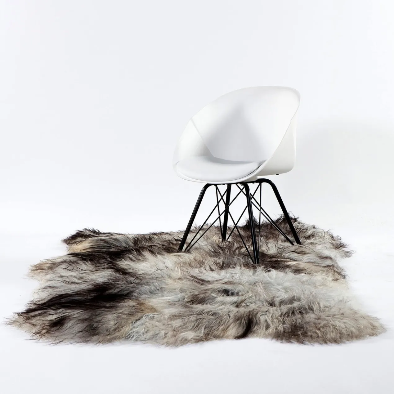 Schapenvacht icelandic natural grey 140×210 cm