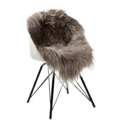 Schapenvacht icelandic taupe longhair 100×65 cm