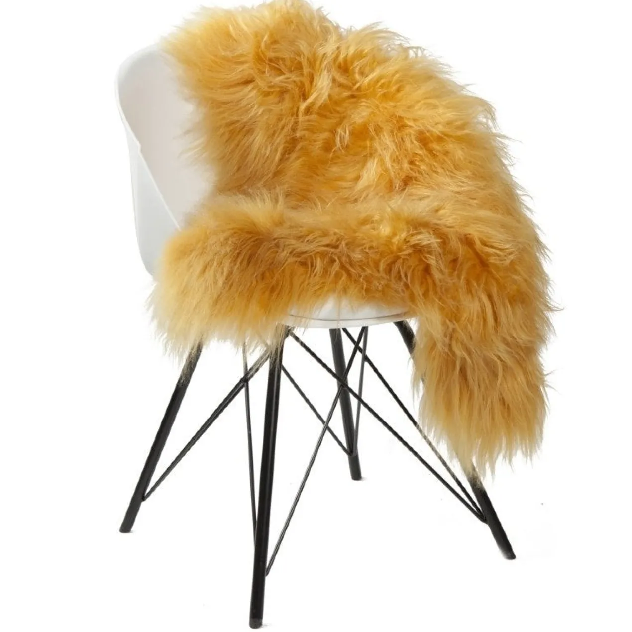 Schapenvacht icelandic yellow longhair 100×65 cm