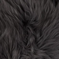 Schapenvacht longhair dark grey 100×65 cm