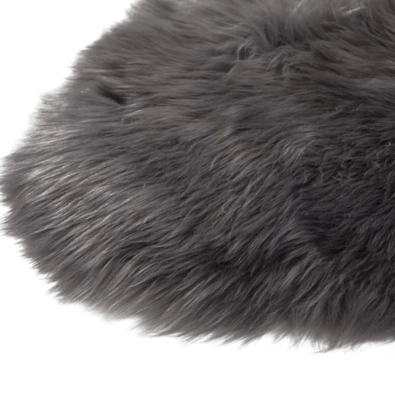 Schapenvacht longhair dark grey 100×65 cm