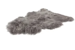 Schapenvacht longhair grey 100 × 65 cm
