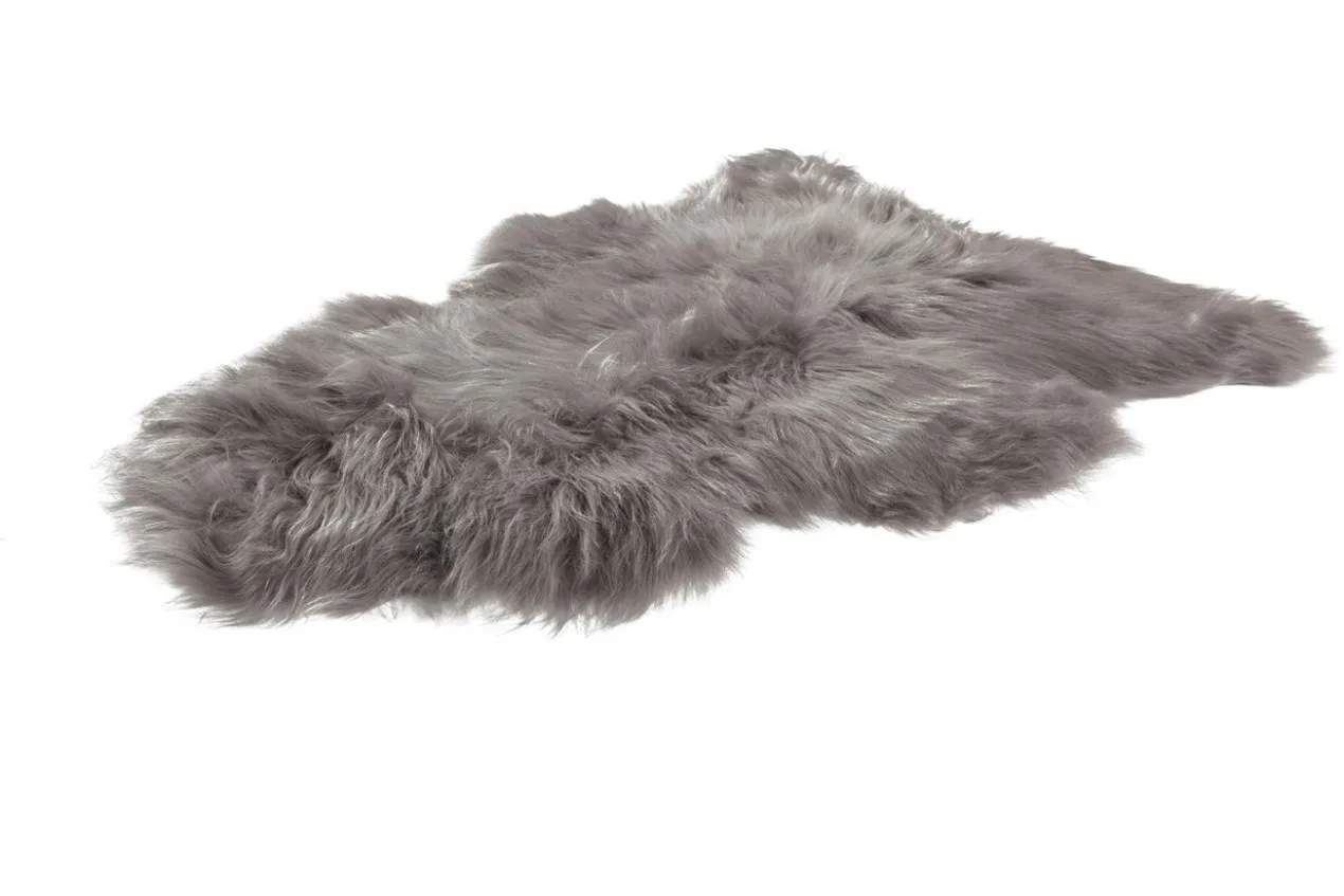 Schapenvacht longhair grey 100 × 65 cm
