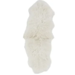 Schapenvacht natural white 210×80 cm