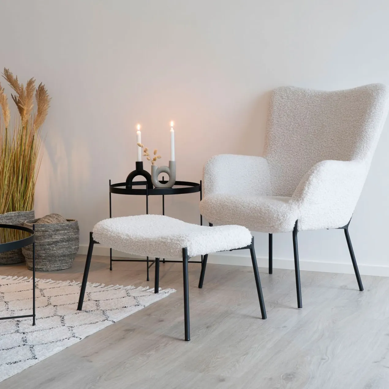 Schapenvacht Rosemarie fauteuil - Wit