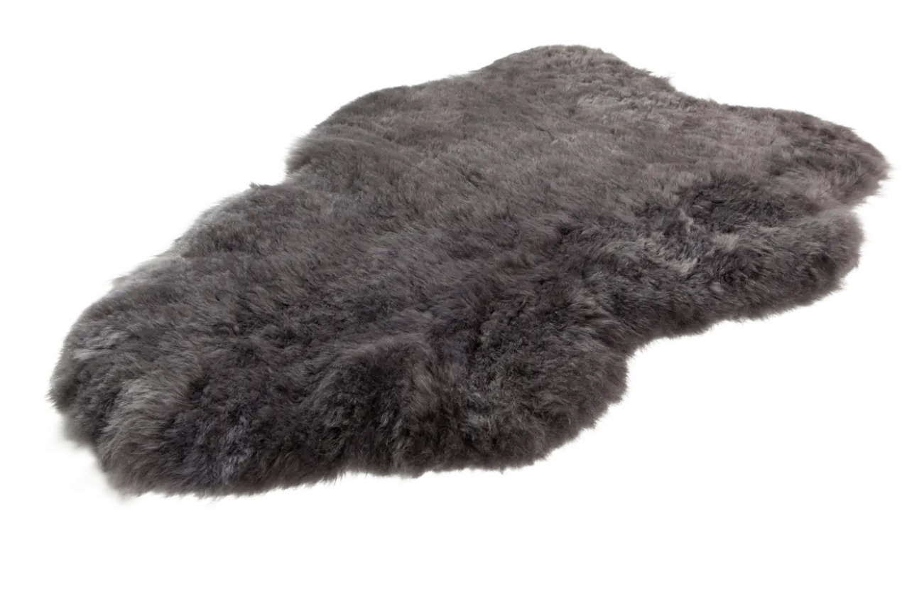 Schapenvacht shorthair grey 90x110 cm