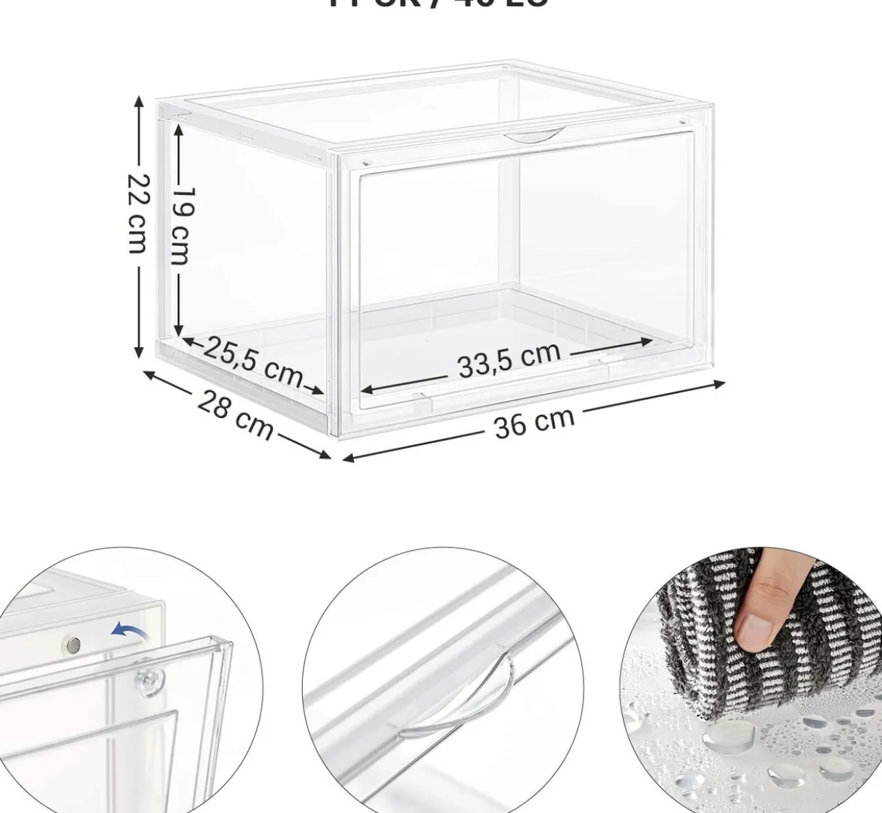 Schoenen opbergboxen - Indusign 6 stuks
