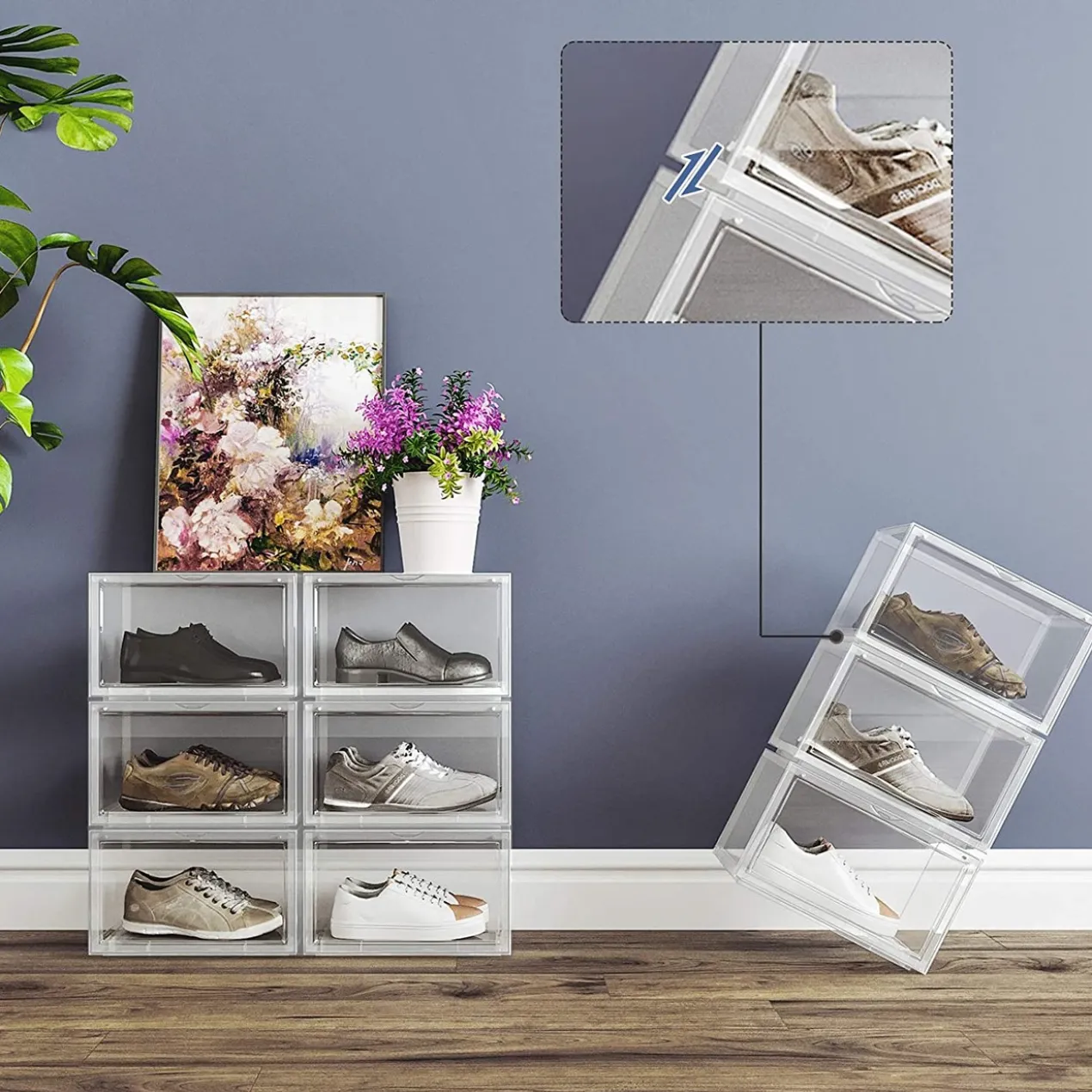 Schoenen opbergboxen - Indusign 6 stuks