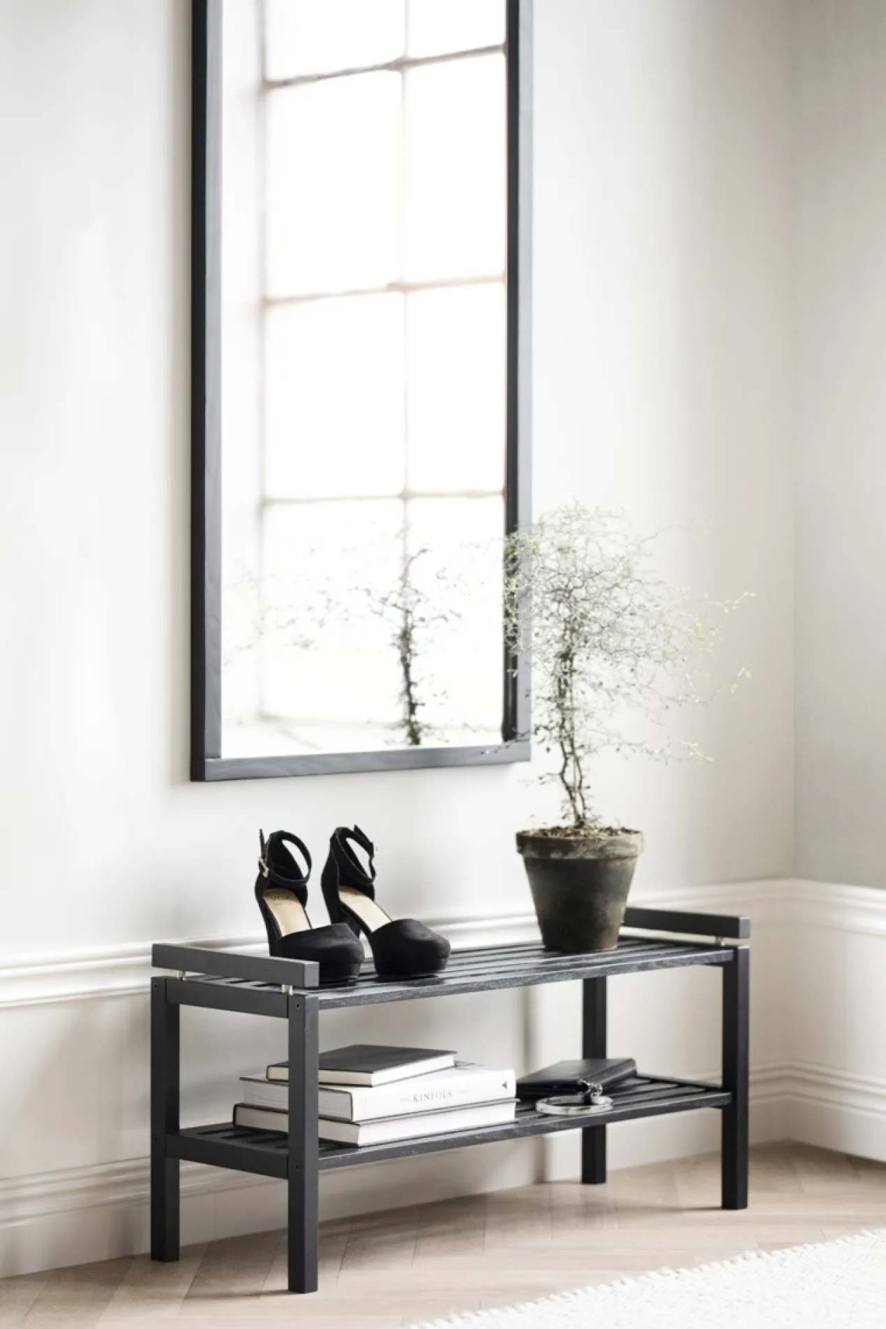 Schoenenrek Confetti hout Whitewash
